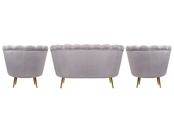 заказать Комплект кресел и дивана ракушка Pearl Double Grey