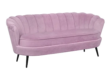 купить Диван ракушка Pearl Triple Pink на черных ножках