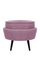 Пуф Pearl Adorn Pink на черных ножках