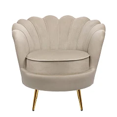 заказать стильное Низкое кресло ракушка Pearl Taupe