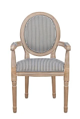 стильный Мягкий стул с подлокотниками Volker Arm Black Pinstripe