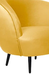 Мягкое кресло Small Benee Yellow на черных ножках в интернет-магазине