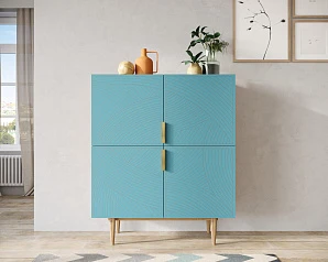 купить Большой комод с четырьмя дверками "Line" LN03/GR1/blue