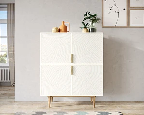 красивые Большой комод с четырьмя дверками "Line" LN03/GR1/beige на заказ