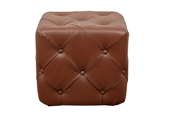 Дизайнерский пуф Amrit Light Brown Leather