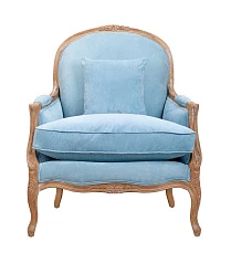 фото Мягкое полукресло с подлокотниками Aldo Light Blue