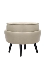 Пуф Pearl Adorn Taupe на черных ножках