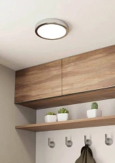 заказать 900641 Накладной светильник FUEVA 5, 17W (LED), 3000K, IP44, ?210, сталь, хром / пластик, белый в интернет-магазине