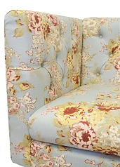 Прямой двухместный диван Rose желтый в интерьере