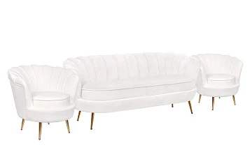 купить Комплект кресел и дивана ракушка Pearl Triple Beige
