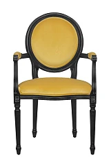 красивый Мягкий стул с подлокотниками Delo Kora Arm Yellow в интернет-магазине