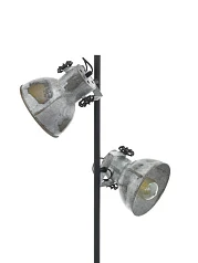 стильные 49722 Торшер BARNSTAPLE с ножн. выкл., 2х40W (E27), H1580, основа ?270, дерево, сталь, патина