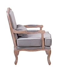 купить красивое Мягкое полукресло с подлокотниками Nitro Grey Velvet в интернет-магазине