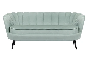 купить Диван ракушка для гостиниц Pearl Triple Green на черных ножках в интернет-магазине