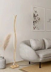 фото 901107 Светодиодный торшер LASANA 4, 36W(LED), H1430, сталь, алюминий, светло-коричн/ пластик, белый, 3000K, 4700lm