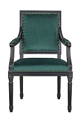 фото Мягкий стул с подлокотниками Runako Green в интерьере