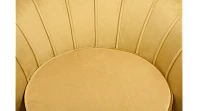 купить Низкое кресло ракушка Pearl Yellow на черных ножках
