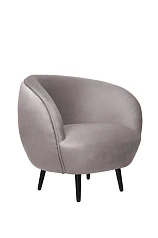 Мягкое кресло Small Benee Grey на черных ножках на заказ в интернет-магазине
