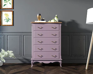 купить Комод Leontina Lavanda на пять ящиков вертикальный арт ST9342L