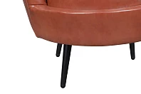 заказать Низкое кресло ракушка Pearl Brown на черных ножках