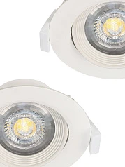 32896 Комплект светодиодных встраиваемых светильников регулируемых SARTIANO, 3х5W(LED), 3х470lm, ?90, ET45, плас в интернет-магазине