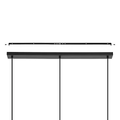 купить 43863 Люстра AMSFIELD 1, 3X40W (E27), L960, B260, H1100, сталь, черный / дерево