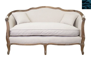 купить Диван ампир Darcy 2 цвет синий в интернет-магазине