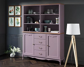 купить стильный Шкаф Leontina Lavanda с открытым верхом арт ST9351/2L в интернет-магазине
