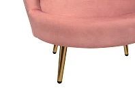 Низкое кресло ракушка Pearl Pink V3 в интерьере