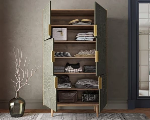 фото Большой комод с шестью дверками "Line" R20/browngrey