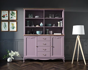 купить стильный Шкаф Leontina Lavanda с открытым верхом арт ST9351/2L в интернет-магазине