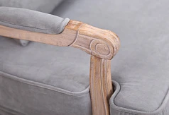 купить красивое Мягкое полукресло с подлокотниками Nitro Grey Velvet в интернет-магазине