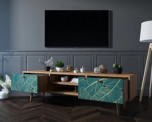 красивый Комод "Berber" с нишей низкий под TV арт BB49/Print_41 в интернет-магазине