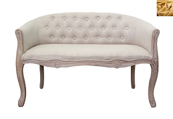 фото Дизайнерский двухместный диван Kandy Double Mocca цвет желтый в интерьере