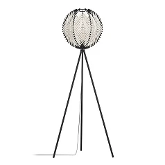 фото 44009 Торшер WAVERTON, 1х40W (E27), H1430, ?400, сталь черный / текстиль, дерево, белый, черный в интерьере