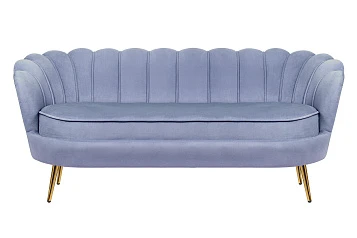 Трехместный диван ракушка для гостиниц Pearl Triple Blue