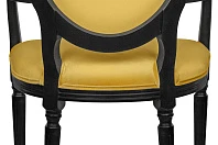 красивый Мягкий стул с подлокотниками Delo Kora Arm Yellow на заказ