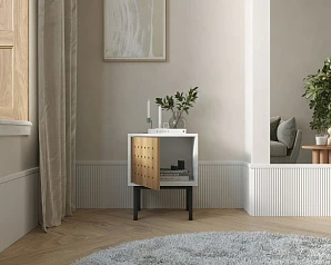 купить Тумбочка с дверкой  KOTO арт KT02 Белый в интернет-магазине