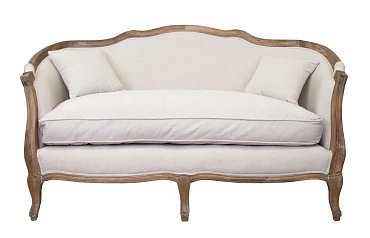 стильный Дизайнерский двухместный диван ампир Darcy 2 бежевый на заказ