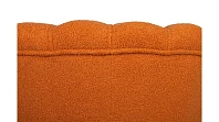 купить Низкое кресло ракушка Pearl Orange Boucle на черных ножках