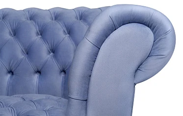 красивый Двухместный диван Lina Blue-W синий на заказ