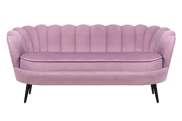 купить Диван ракушка Pearl Triple Pink на черных ножках