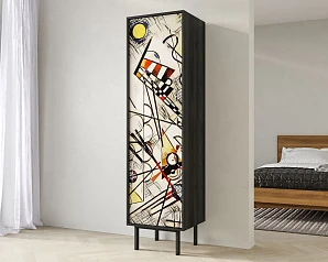 красивый Шкаф c одной дверкой "Emerson" by Kandinsky арт EM101/Print_01 в интернет-магазине