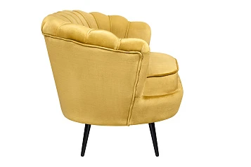 Дизайнерский диван Pearl Double Yellow на черных ножках в интернет-магазине