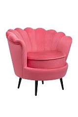 Низкое кресло ракушка Pearl Karmin на черных ножках в интернет-магазине