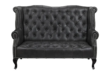 Кожаный дизайнерский диван лофт Royal Sofa Black на заказ в интернет-магазине