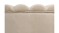 Низкое кресло ракушка Pearl Taupe на черных ножках