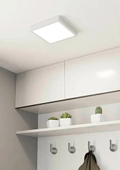 900591 Накладной светильник диммируемый FUEVA 5, 17W (LED), 3000K, L210, B210, H28, сталь, белый / пластик, белый