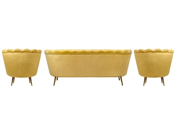 заказать Комплект кресел и дивана ракушка Pearl Triple Yellow