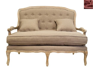 Прямой диван модерн Yareli Brown цвет красный в интернет-магазине